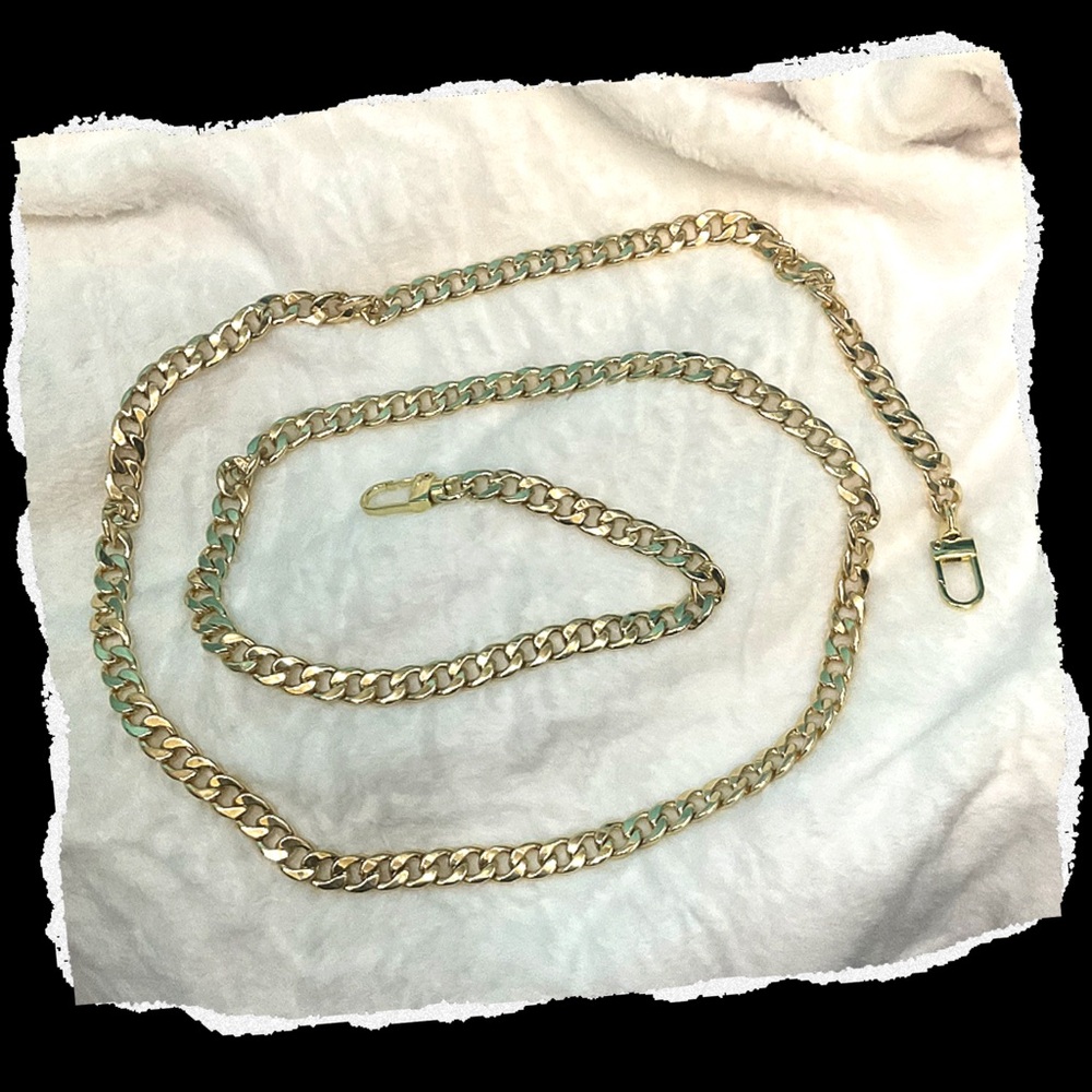 48" Gold Tone Crossbody Bag Chain NWOT